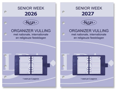6227-26-27 150 x 95 mm Senior Agenda Agenda Recharges Hebdomadaire NL 2026 2027